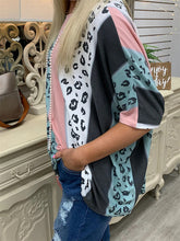 Load image into Gallery viewer, Printed half-sleeve leopard loose casual pullover top