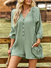 Load image into Gallery viewer, Women&#39;s solid color casual loose cotton and linen jumpsuit