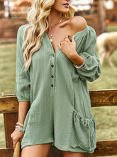 Load image into Gallery viewer, Women&#39;s solid color casual loose cotton and linen jumpsuit