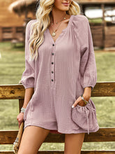Load image into Gallery viewer, Women&#39;s solid color casual loose cotton and linen jumpsuit