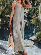 Load image into Gallery viewer, Women&#39;s Ribbed Solid Color Casual Jumpsuit