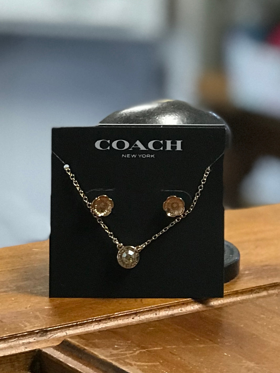 Silvertone Small ''Coach'' Heart Silver Tone Cross and Bunny Necklace and  Earrings Set - Walmart.com