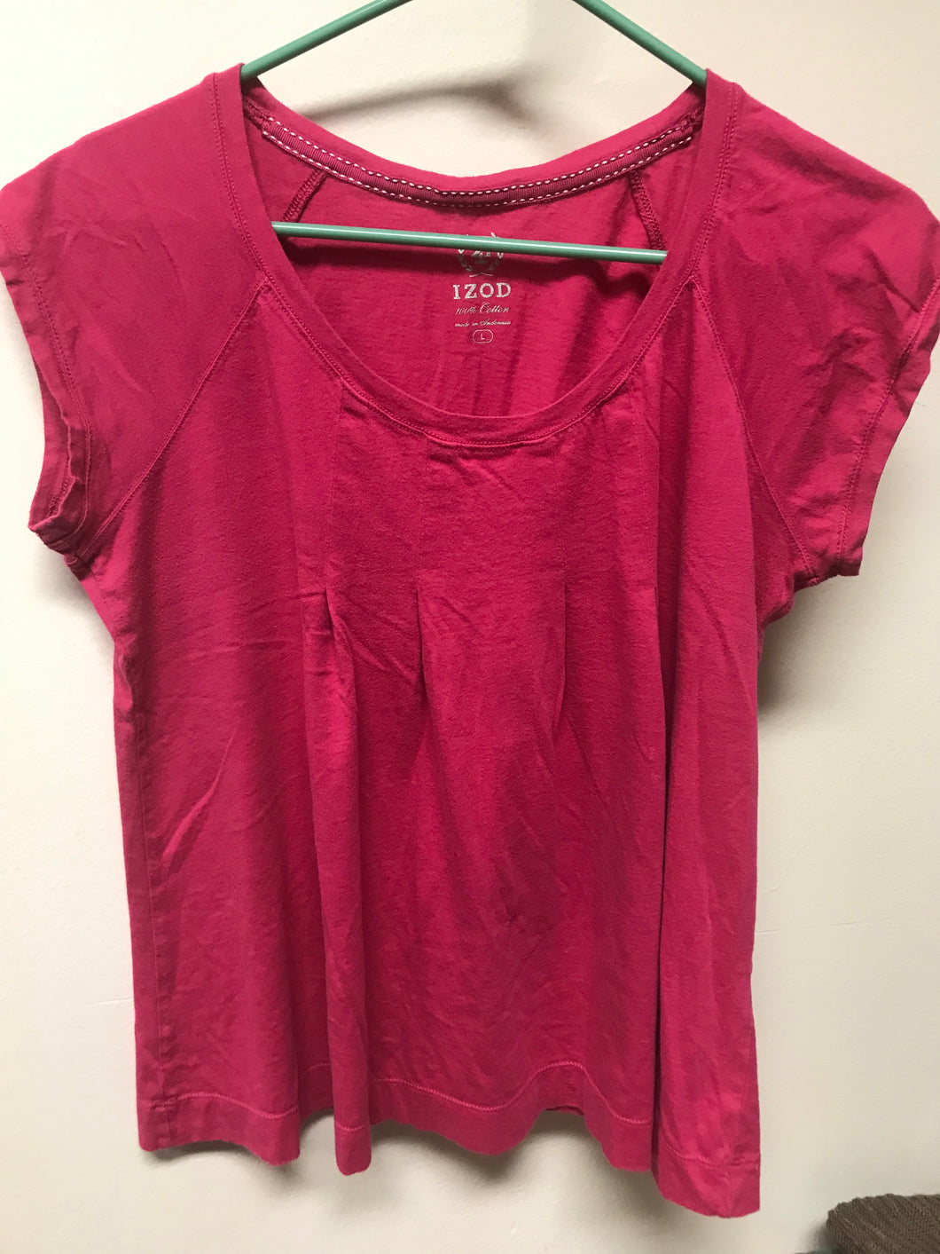 Izod Hot Pink Tee- Large