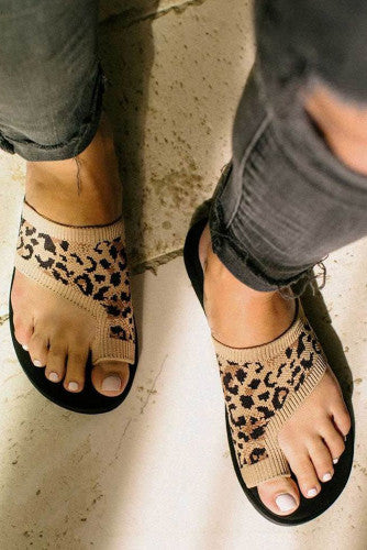 Leopard Stretch Sandal