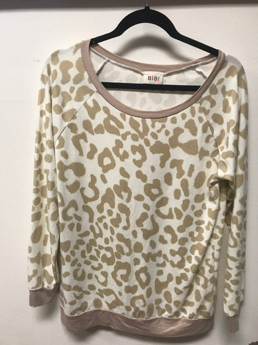 Bibi Neutral Leopard Top
