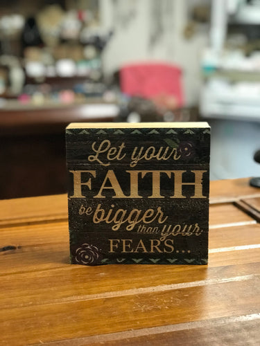 Faith Block Sign