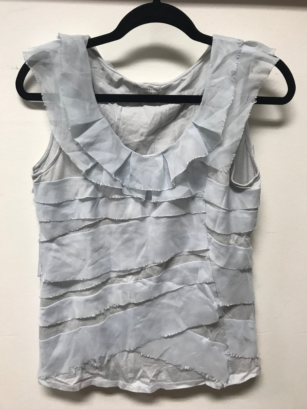 NY&CO Sheer Ruffle Tank- Small