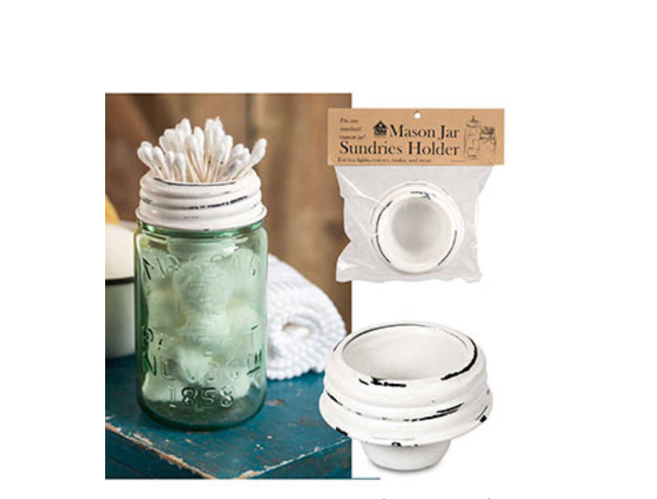 Mason jar tapered Cup Lid- White