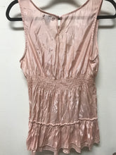 Load image into Gallery viewer, Poetry Pink Ruffle Tank- Medium