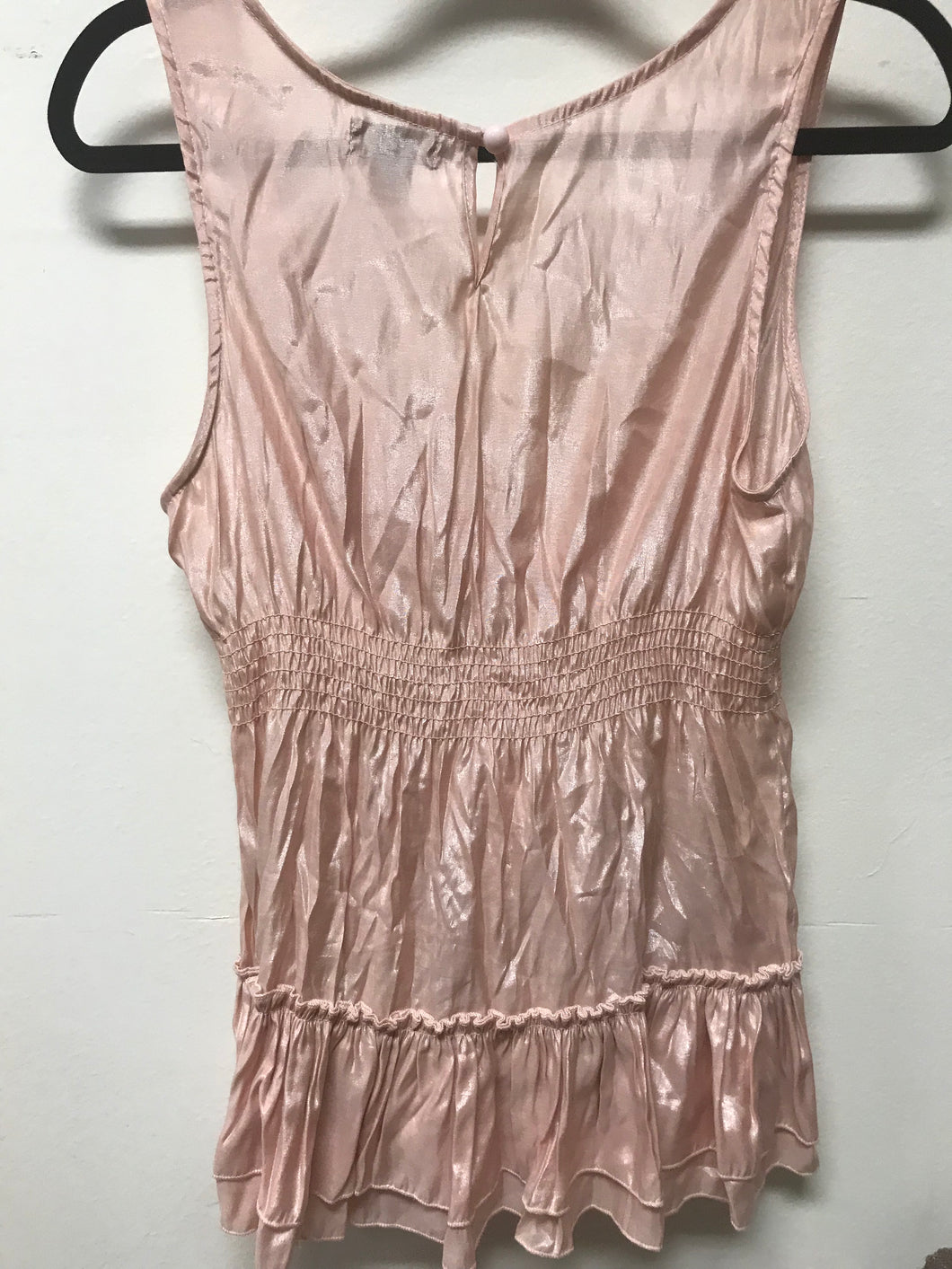 Poetry Pink Ruffle Tank- Medium