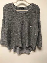 Load image into Gallery viewer, Silver Jennifer Lopez Sweater-L