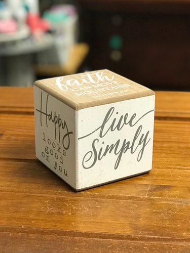Farmhouse Sentiment Block Sign