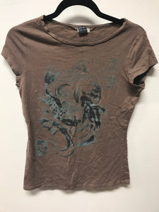 Maurice’s Taupe Abstract Tee- M