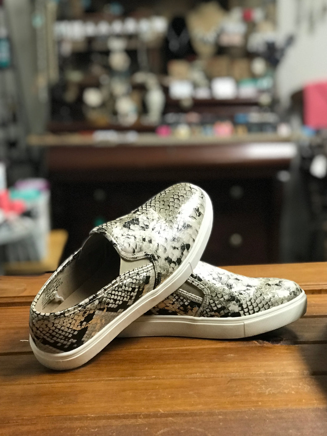 Time and Tru Snake Print Sneakers