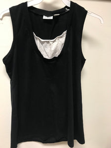 Cato Black Layered Tank- S