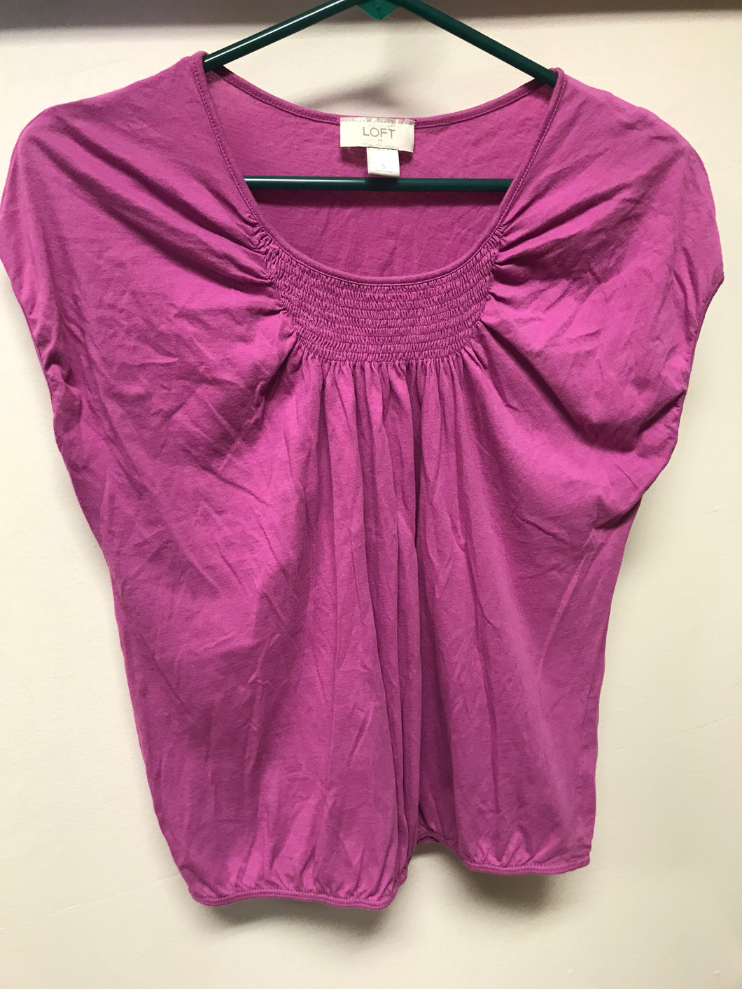 Loft Fuchsia Cap Sleeve- S