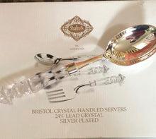 Load image into Gallery viewer, Godinger Silver Plated Crystal Serving Set