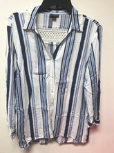 Load image into Gallery viewer, New Directions Blue/White Stripe Blouse-L