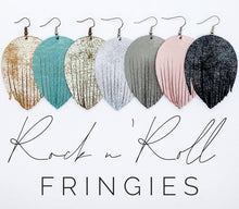 Load image into Gallery viewer, 2.5&quot; Black Rock N&#39; Roll Leather Fringies