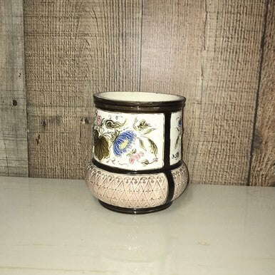 Wide Vase with Floral Detail