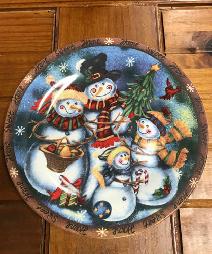 **SALE** Home Sweet Home Snowman Plate