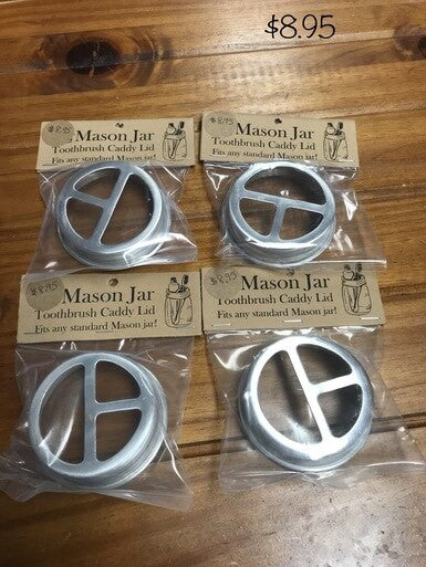 Mason Jar Toothbrush Caddy Lid