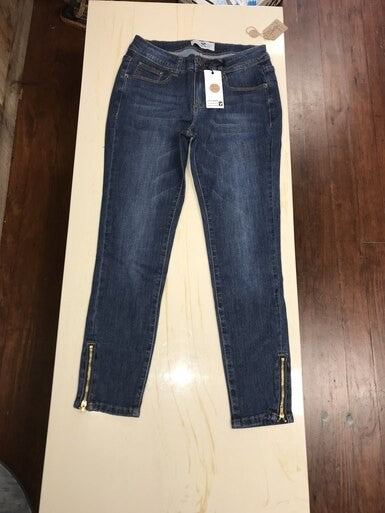 Dark Wash Hammer Jeans with Zipper Detail