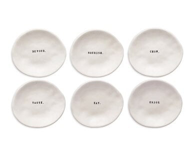 Rae Dunn Small Plates / Set of 6