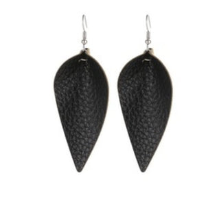 Leather Leaf Earring