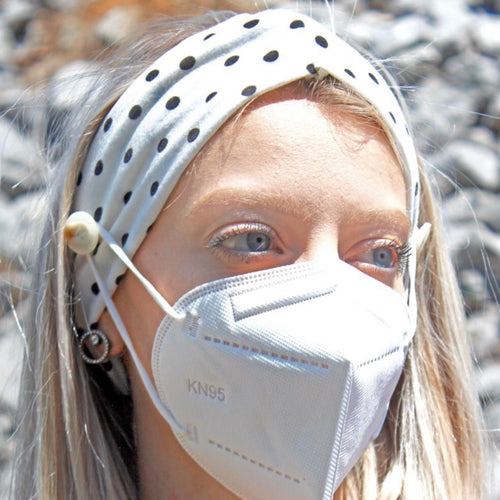 Headband face mask holder