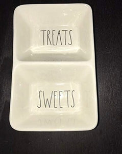 Rae Dunn Divided Dish "Treats Sweets"
