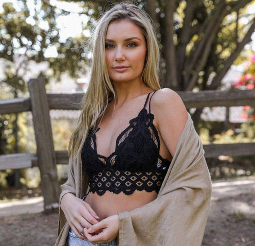 Crochet Lace Longline Bralette