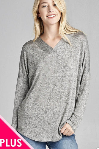 V Neck Tunic - Plus Size