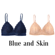 Load image into Gallery viewer, 1/2PCS French Style Bralette Seamless Deep V Lace Bra Wireless Thin Underwear Sexy Lingerie Soft Push Up Bras For Women Hot