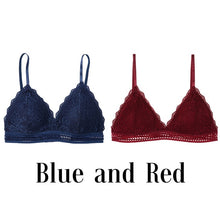 Load image into Gallery viewer, 1/2PCS French Style Bralette Seamless Deep V Lace Bra Wireless Thin Underwear Sexy Lingerie Soft Push Up Bras For Women Hot