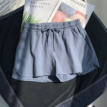 Load image into Gallery viewer, Sleep Bottom Summer Solid Drawstring Loose Plus Size 3XL Simple Daily Homewear Outwear Womens Bodybuilding Pajama Shorts Couples