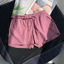 Load image into Gallery viewer, Sleep Bottom Summer Solid Drawstring Loose Plus Size 3XL Simple Daily Homewear Outwear Womens Bodybuilding Pajama Shorts Couples