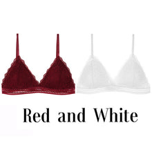 Load image into Gallery viewer, 1/2PCS French Style Bralette Seamless Deep V Lace Bra Wireless Thin Underwear Sexy Lingerie Soft Push Up Bras For Women Hot